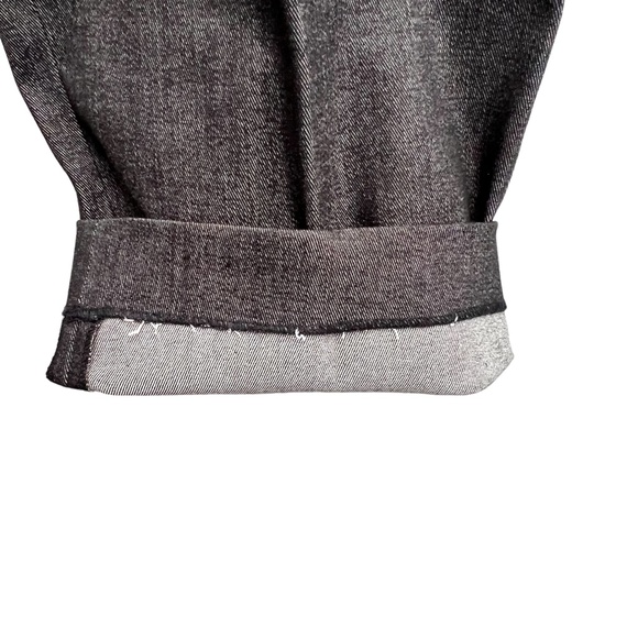 ELLEN TRACY COMPANY BLACK DENIM HIGH RISE WIDE LEG STRETCHY DENIM TROUSERS - Picture 15 of 16